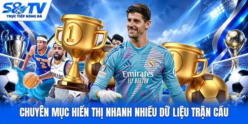 Chuyên mục hiển thị nhanh nhiều dữ liệu trận cầu